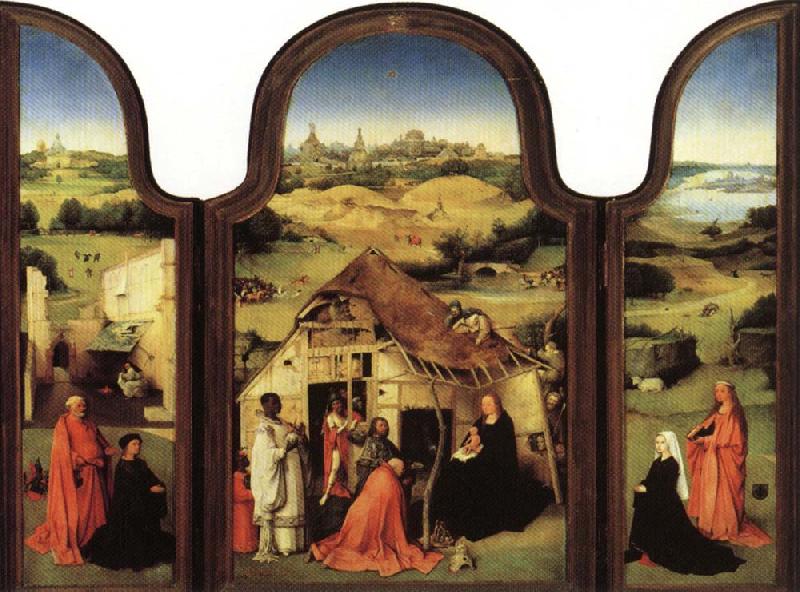 BOSCH, Hieronymus Triptych of the Epiphany France oil painting art